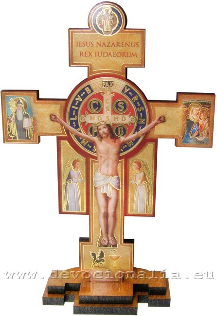 Obrzkov k - sv. Benedikt 16cm - na podstavci
