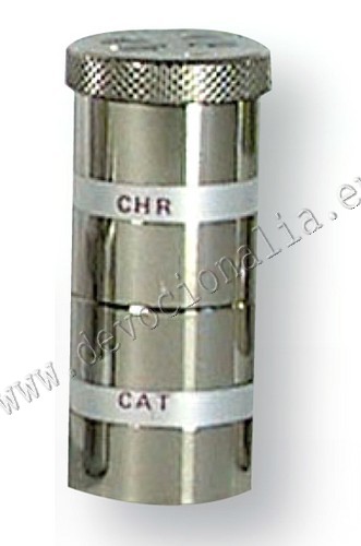 Nádobka na svatý olej - CAT+CHR - 26x60mm