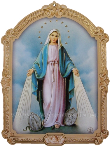 Obraz 17x23cm - Panna Maria Zázračné medaile