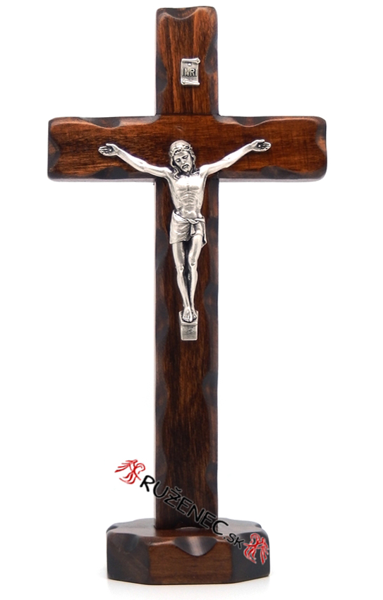 Dřevěný kříž s podstavcem 26cm