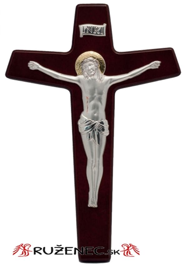 Dřevěný kříž 22cm - tmavěhnědý