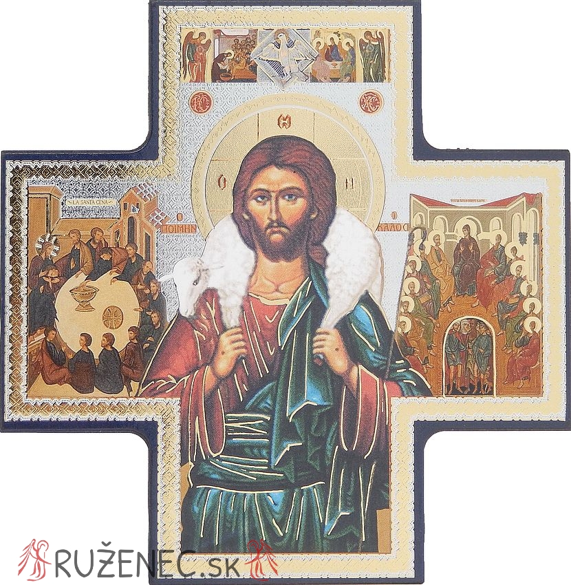 Křížová ikona 15x15cm - Dobrý Pastýř