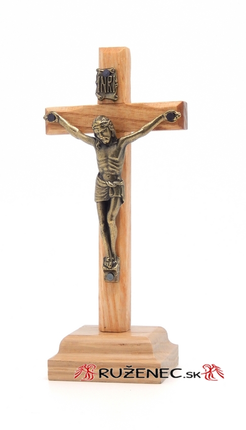 Dřevěný kříž na podstavci 12cm