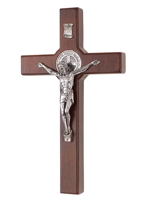 Dřevěný kříž 22cm - Benedykt