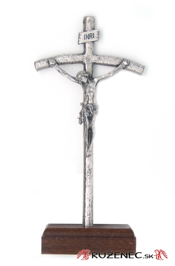 Kovový kříž s podstavcem 16cm