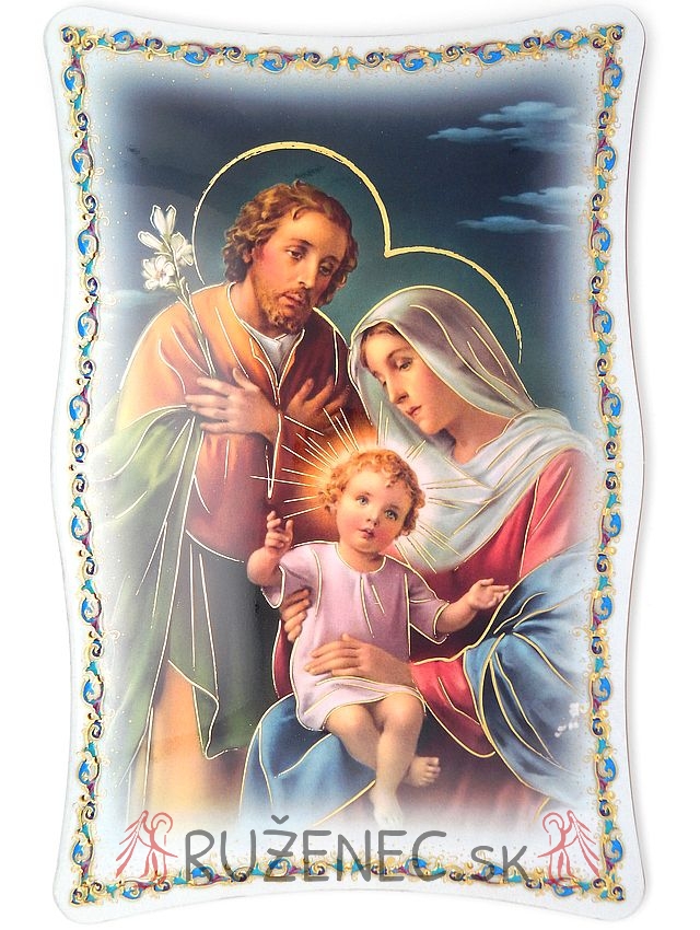 Tvarovaný nástěnný obraz 25x39cm - Svatá Rodina