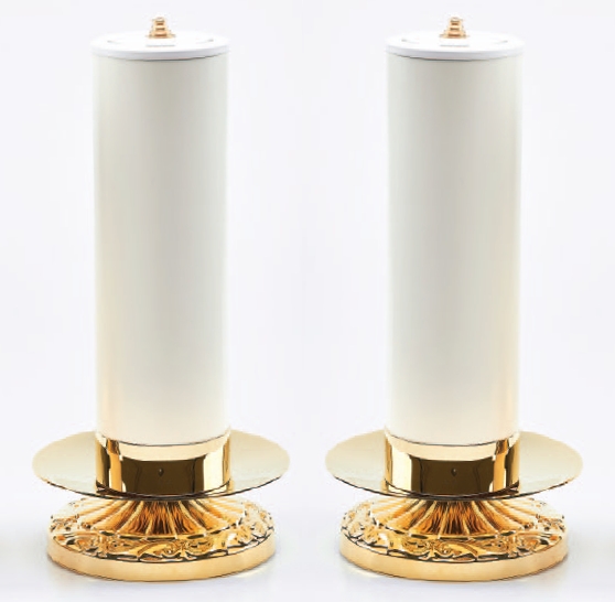 Pár svíček se svícny - 8cm x 32cm