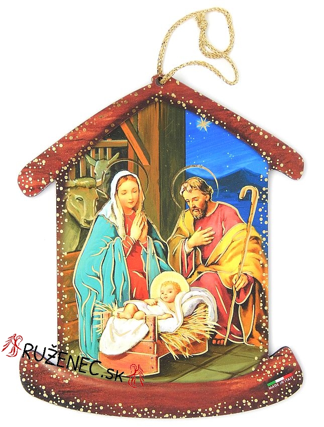 Vánoční plaketa - 10x12cm - závěsná