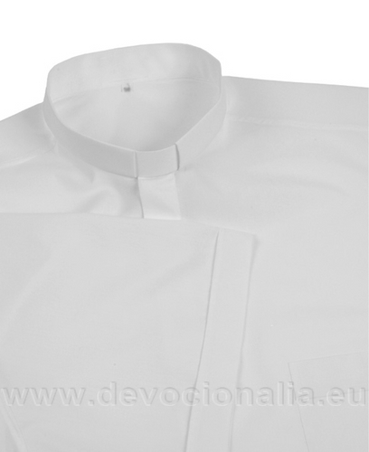 Bílá kněžská košile - Krátký rukáv