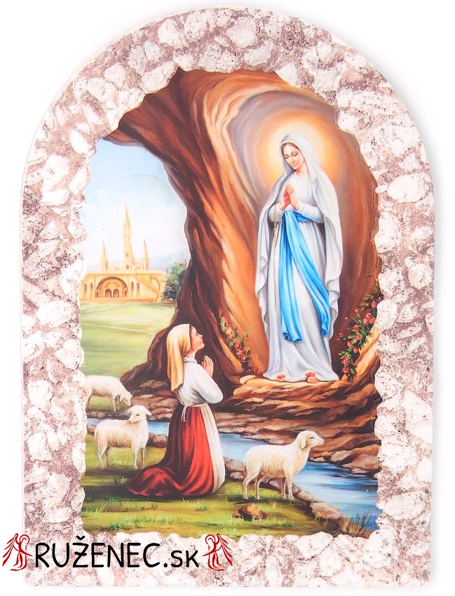 Reliefní nástěnný obraz 23x16m - Lourdes
