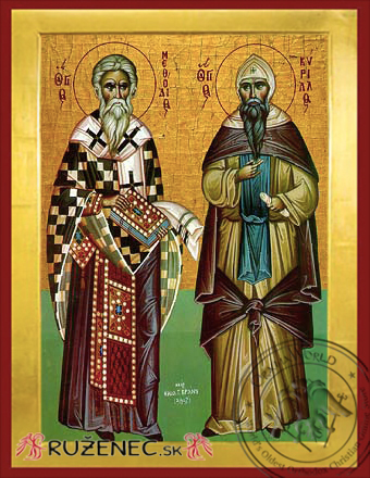 Ikona - Sv. Cyril a Metoděj 20x25cm
