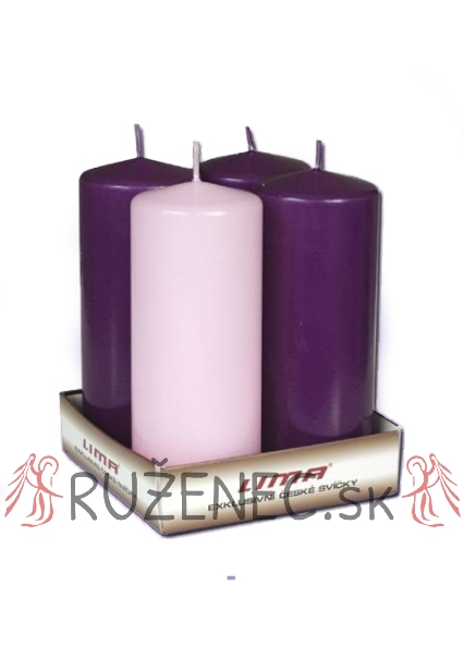 Adventní svíčky -  15cm - 4ks