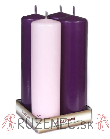 Adventní svíčky -  22cm - 4ks