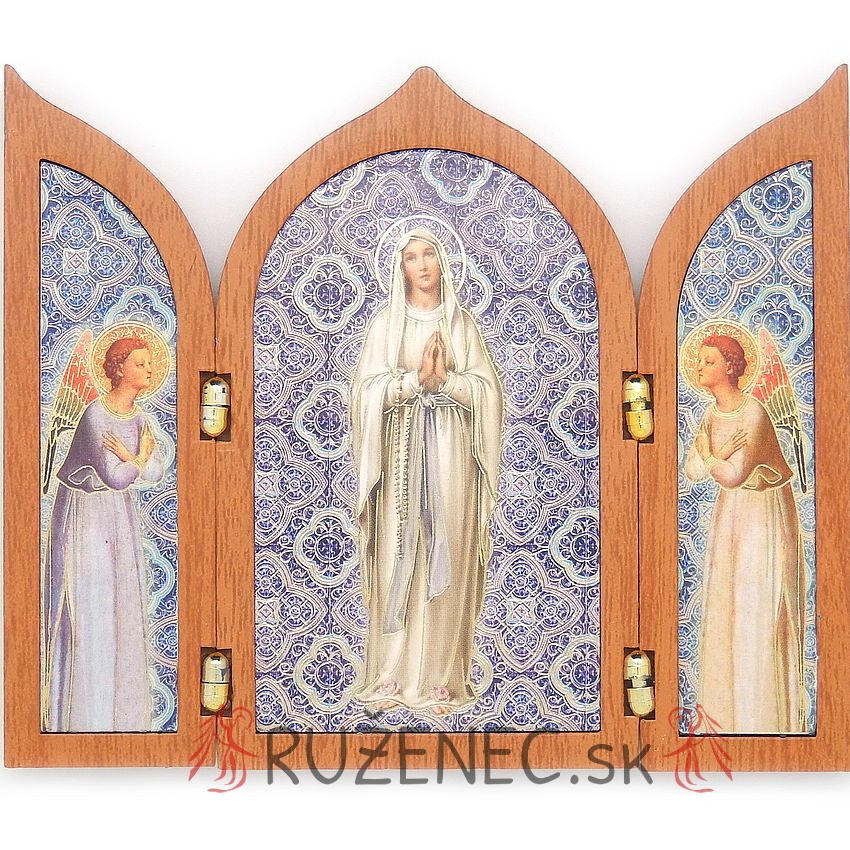 Triptych 12x10cm - Lourdes