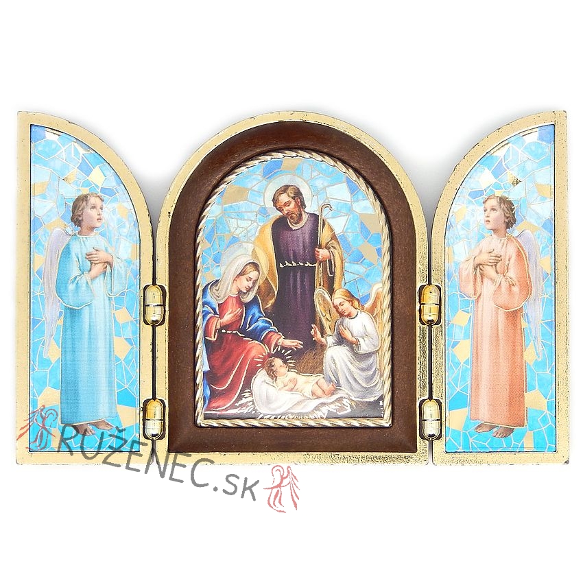 Vánoční triptych - oltář 12x8cm