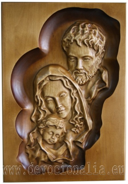 Dřevořezba - Svatá rodina - 33x23cm obraz
